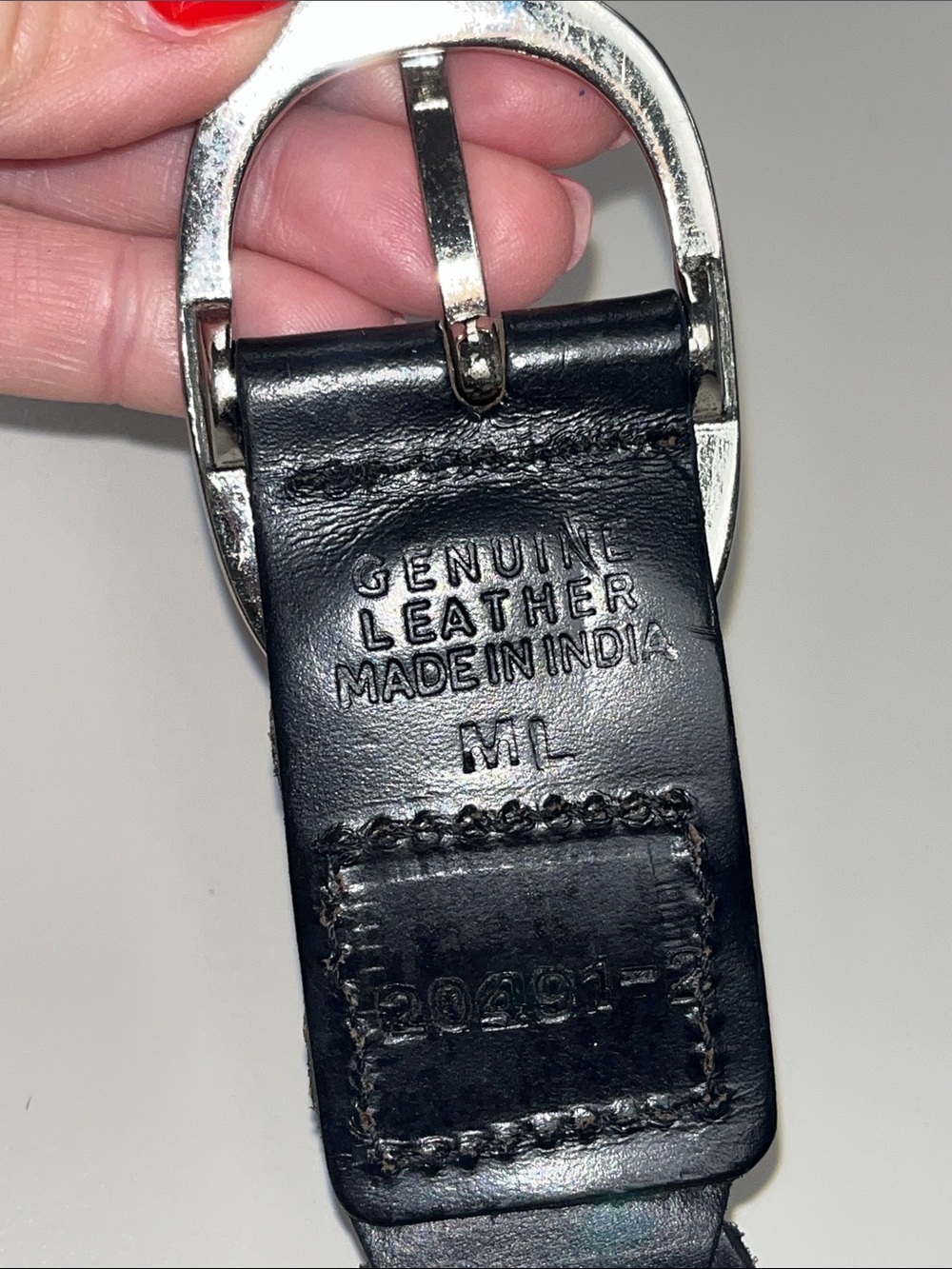 Source Unknown Black interlocking Braid Leather Belt w/Silver Buckle ML - Picture 4 of 15